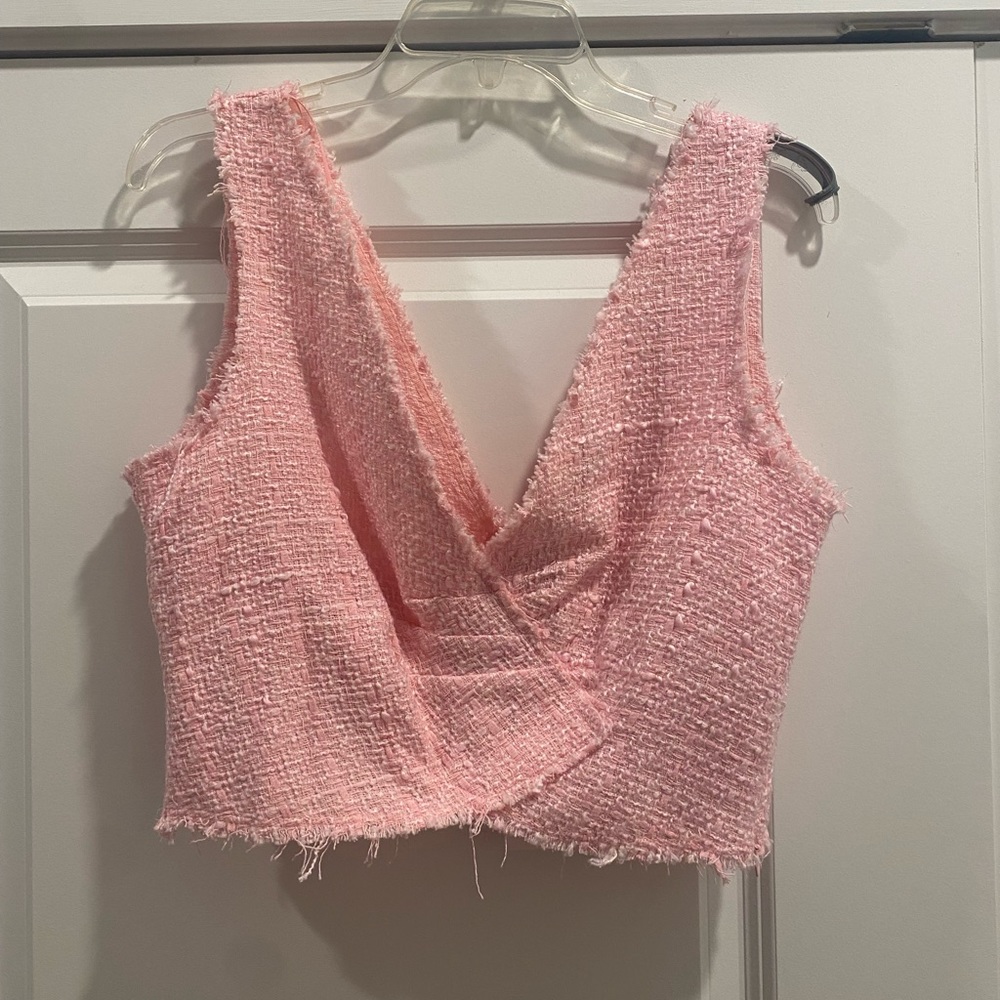 Zara tweed crop top
